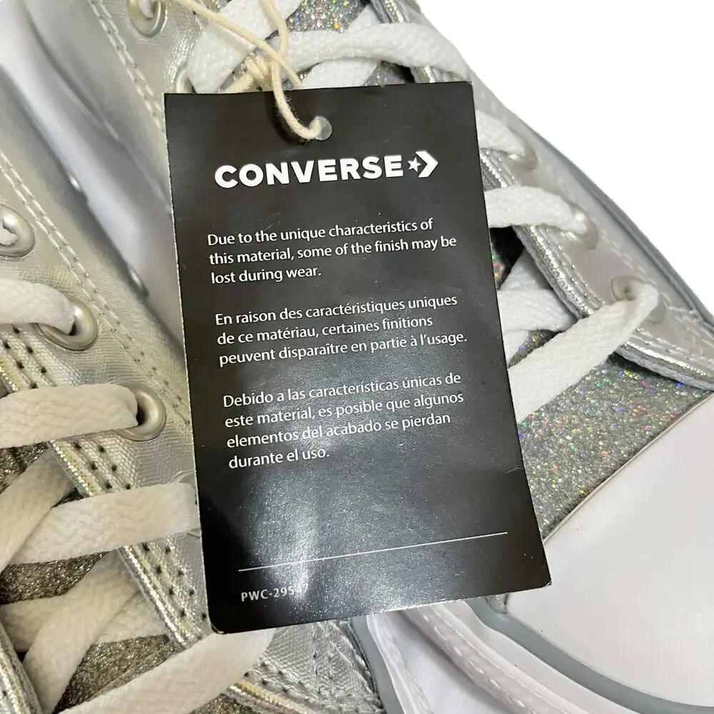 NWT Converse Chuck Taylor All Star Heirloom Silver Sparkle Low Top Sneakers